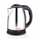 Primier Stainless Steel 1.8Ltr Electric Kettle,1.5m Power Cord,1500W Fast Boil - Silver & Black (1YR WRTY)
